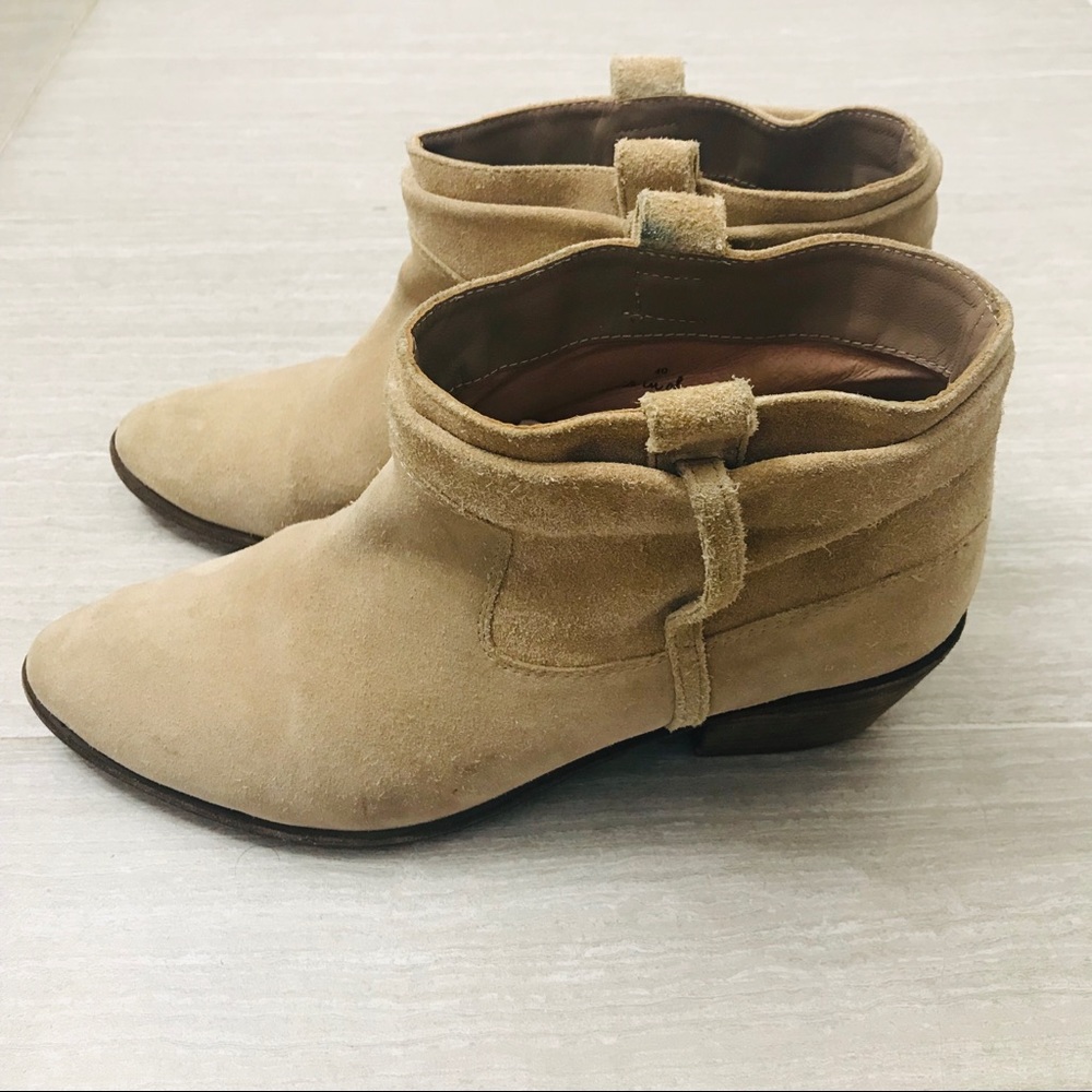 Joie Ajax Western Inspired Suede Ankle Booties Sz 10